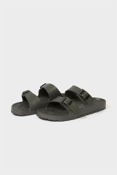 Man Flat Sole Double Strap Eva Slippers