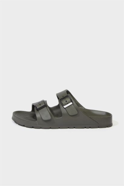 Man Flat Sole Double Strap Eva Slippers