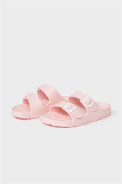 Woman Flat Sole Double Strap Eva Slippers