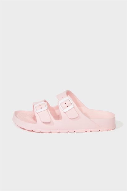 Woman Flat Sole Double Strap Eva Slippers