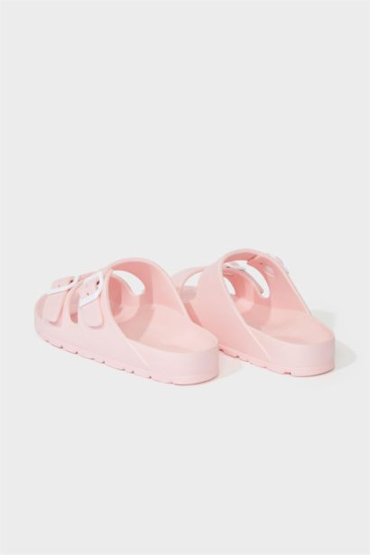 Woman Flat Sole Double Strap Eva Slippers