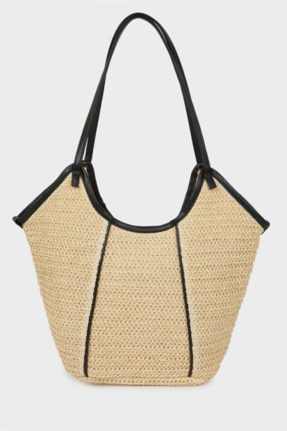 جنطة كتف حريمي قش