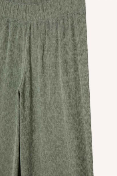 بنطرون منسوج وايد ليج برجل واسع