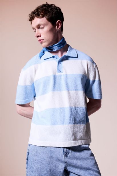 Oversize Fit Short Sleeve Polo T-Shirt