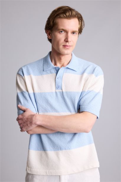 Kısa Kollu Oversıze Polo Tişört