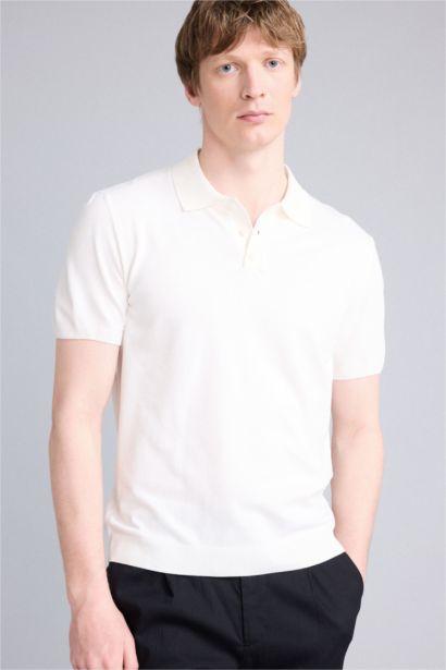 Standard Fit Short Sleeve Knitwear Polo T-Shirt