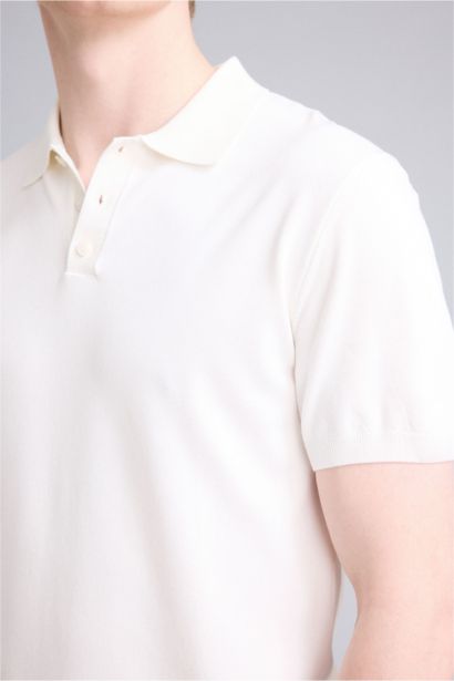 Standard Fit Short Sleeve Knitwear Polo T-Shirt