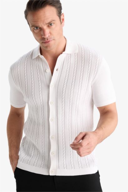 Standard Fit Polo Collar Knitwear Polo T-Shirt