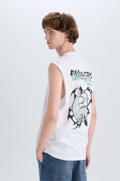 Cotton Rick and Morty Boxy Fit Printed Tank Top