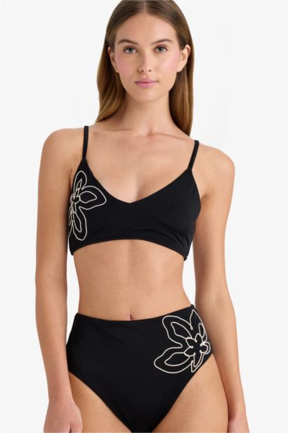 Fall in Love Regular Fit Embroidered Bikini Bottom