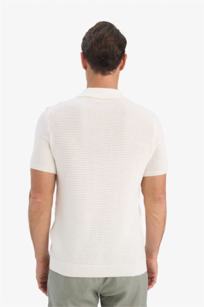 Standard Fit Short Sleeve Knitwear Cotton Polo T-Shirt