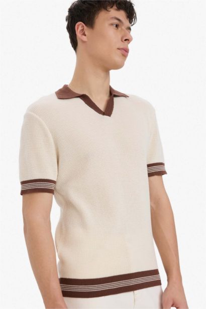 Standard Fit Knitwear Short Sleeve Polo T-Shirt