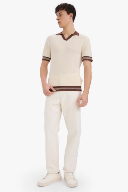 Standard Fit Knitwear Short Sleeve Polo T-Shirt