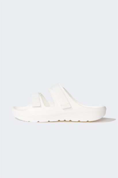 Woman Flat Sole Double Band Eva Slippers