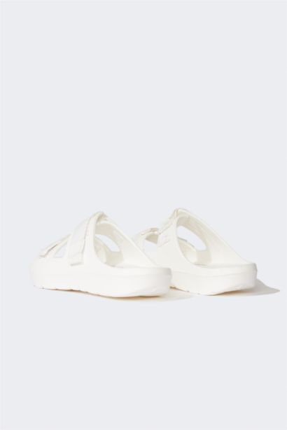 Woman Flat Sole Double Band Eva Slippers