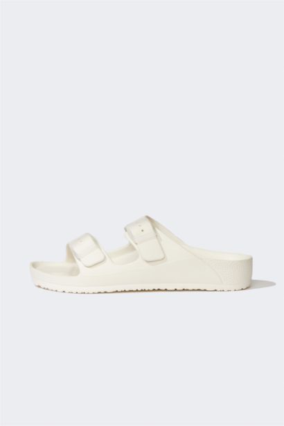 شبشب إيفا بكعب مسطح بشريط مزدوج