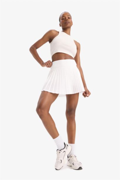 جيبة بليسيه منسوج قصة عادية مع ليجن من DeFactoFit