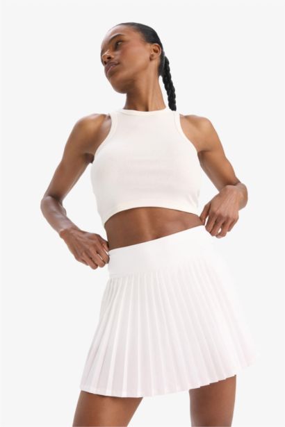 جيبة بليسيه منسوج قصة عادية مع ليجن من DeFactoFit