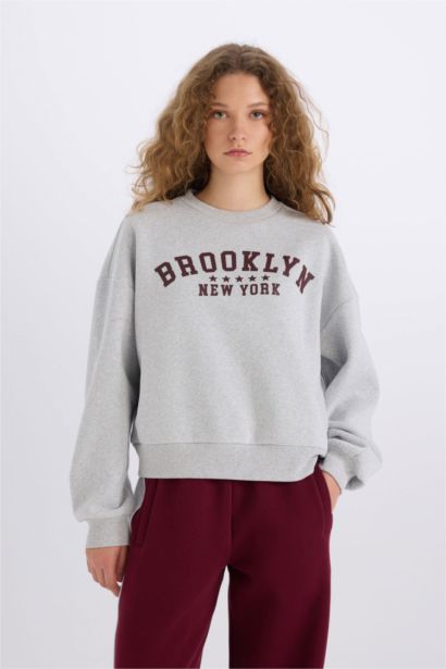 Loose Fit Thick Sweatshirt Fabric Sweatshirt