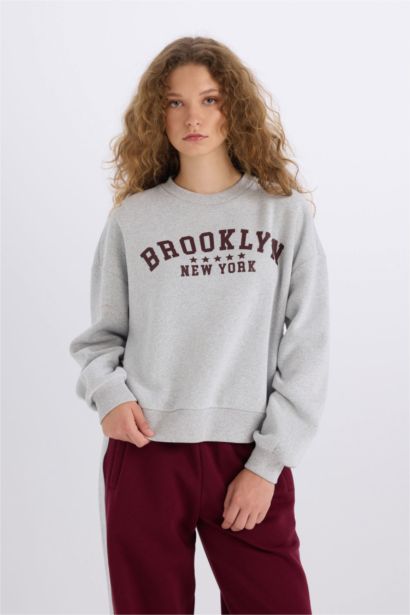 Loose Fit Thick Sweatshirt Fabric Sweatshirt