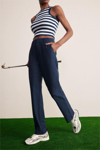 بنطلون منسوج قصة عادية من DeFactoFit