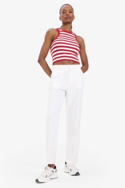 بنطلون منسوج قصة عادية من DeFactoFit