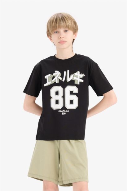 Boy Printed Short Sleeve T-Shirt Shorts 2Piece Set