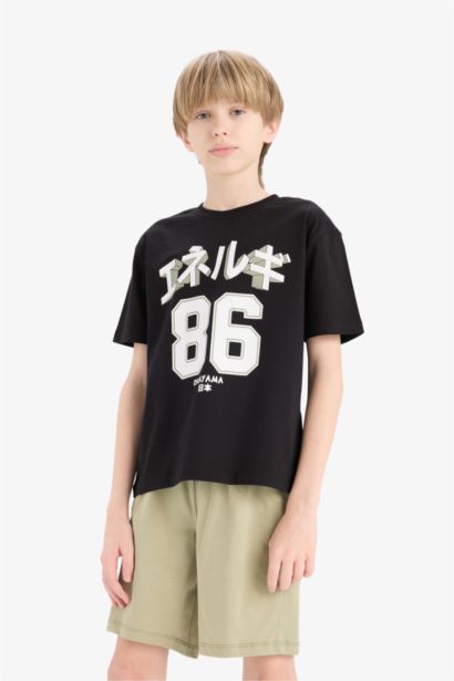 Boy Printed Short Sleeve T-Shirt Shorts 2Piece Set