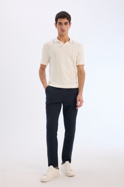 Standard Fit Short Sleeve Knitwear Polo T-Shirt