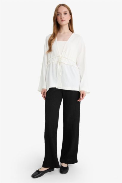 Relax Fit Crepe Trousers