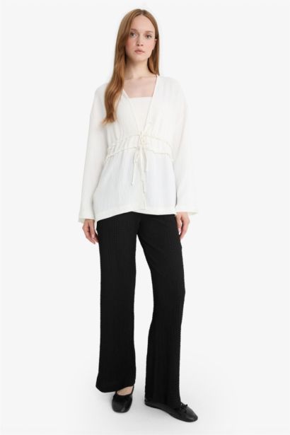 Relax Fit Crepe Trousers