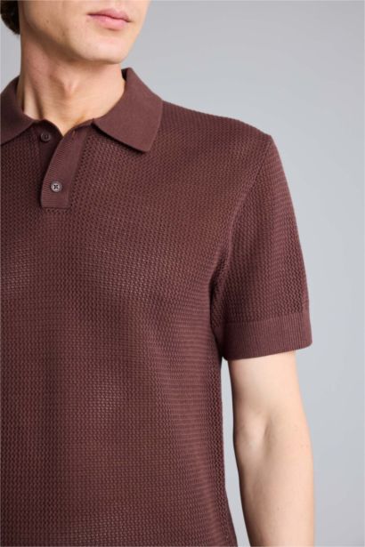 Standard Fit Knitwear Short Sleeve Polo T-Shirt