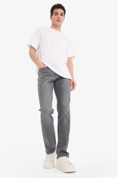 серджио - қалыпты пішім деним тұрақты етек Шалбар