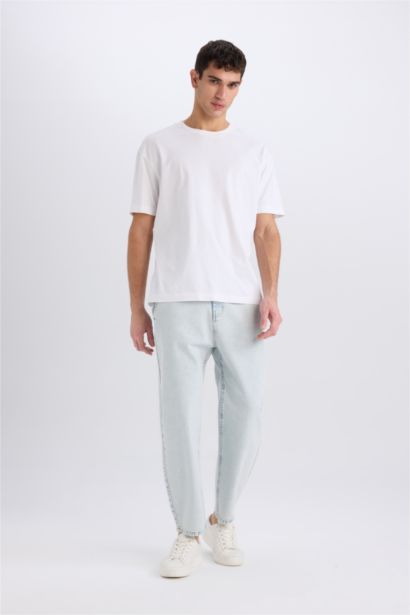 relaxed slouchy fıt деним кең етек Шалбар