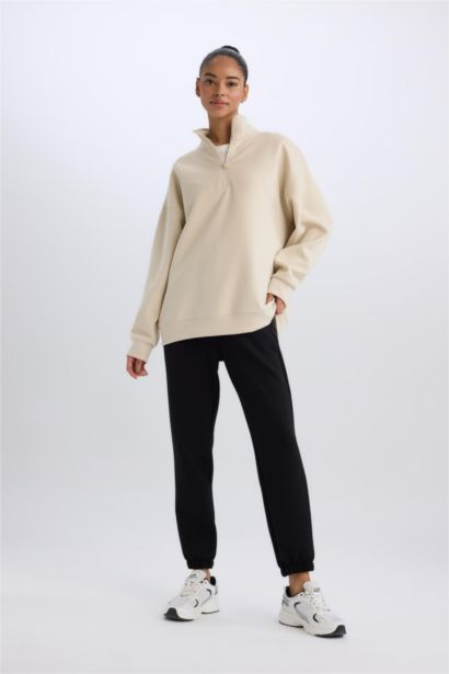 بنطلون سويت بانتس قصة عادية بجيب بأستك من تحت من DeFactoFit