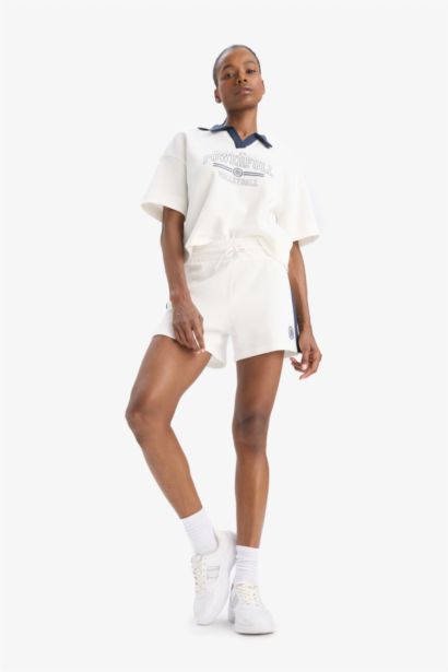 DeFactoFit Standard Fit Sports Waffle Shorts