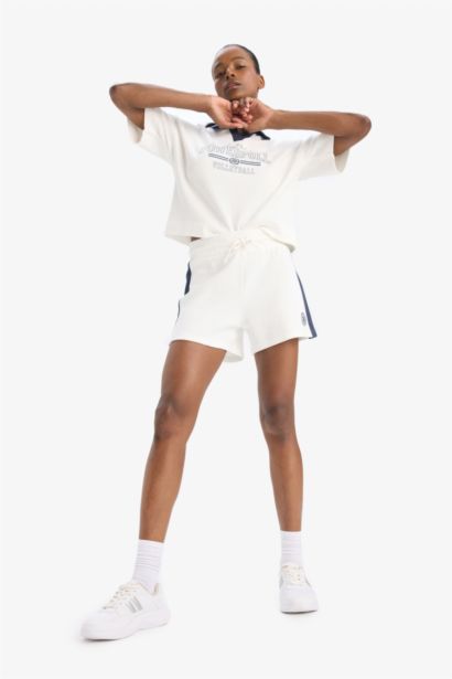 DeFactoFit Standard Fit Sports Waffle Shorts