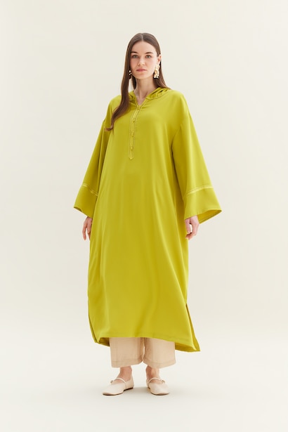Robe Tissée À Manches Longues