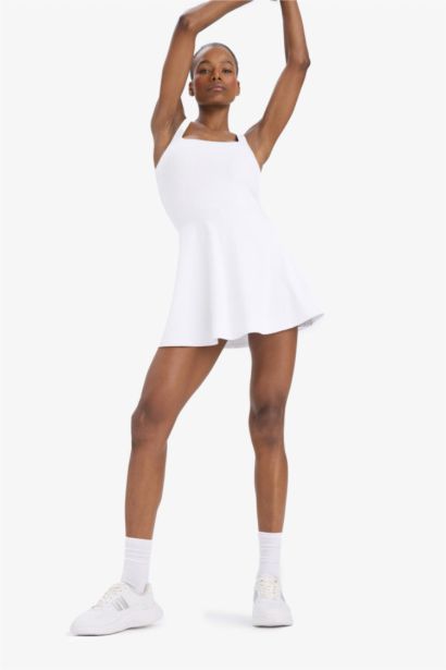 فستان تنس قصير مع ليجن قصة عادية من DeFactoFit