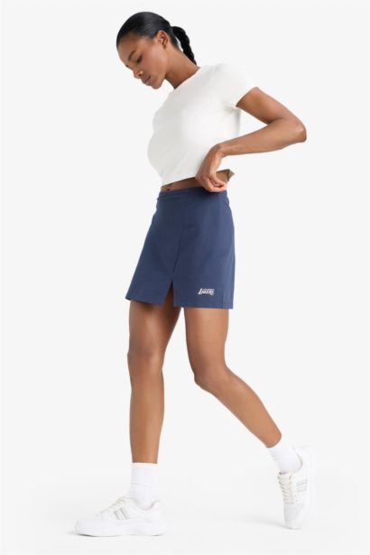 DeFactoFit NBA Los Angeles Lakers Standard Fit Leggings Mini Skirt