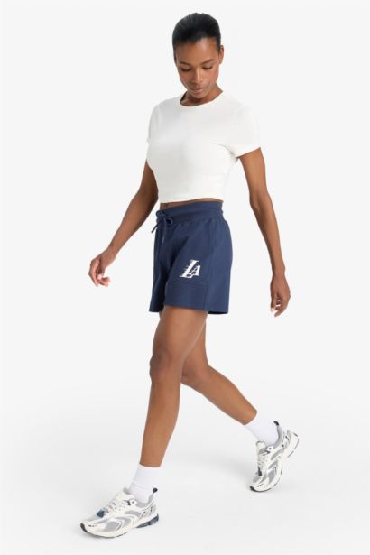 شورت كابري قصة عادية بساق قصير من لوس أنجلوس ليكرز