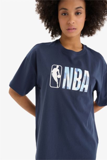 %100 Pamuk NBA Wordmark Oversıze Sporcu Tişört
