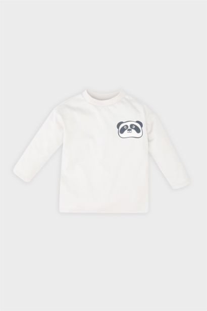 Baby Boy Crew Neck Printed Long Sleeve T-shirt