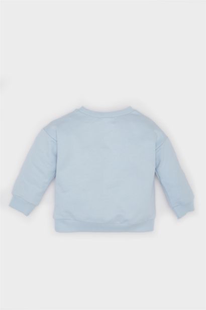 Bisiklet Yaka Baskılı Sweatshirt Erkek Bebek