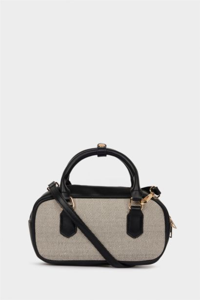 Sac d’épaule en simili cuir aspect toile pour femme