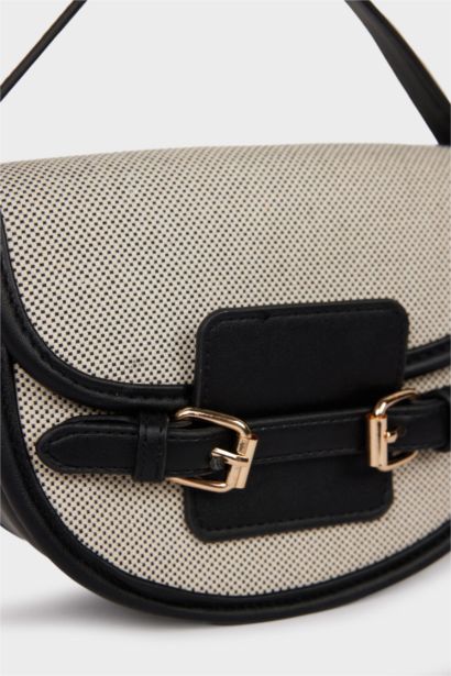 Kadın Kanvas Görünümlü Suni Deri Omuz Çantası