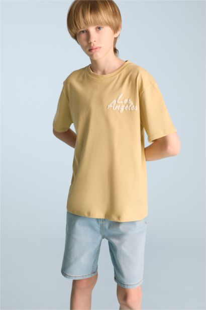 Boy Crew Neck Printed Short Sleeve T-Shirt