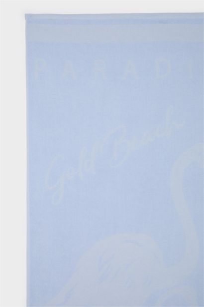 Kadın Desenli Pamuklu Plaj Havlusu