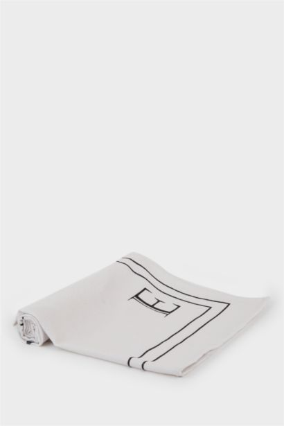 Kadın Desenli Pamuklu Plaj Havlusu