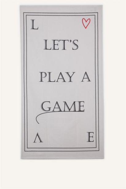 Kadın Desenli Pamuklu Plaj Havlusu